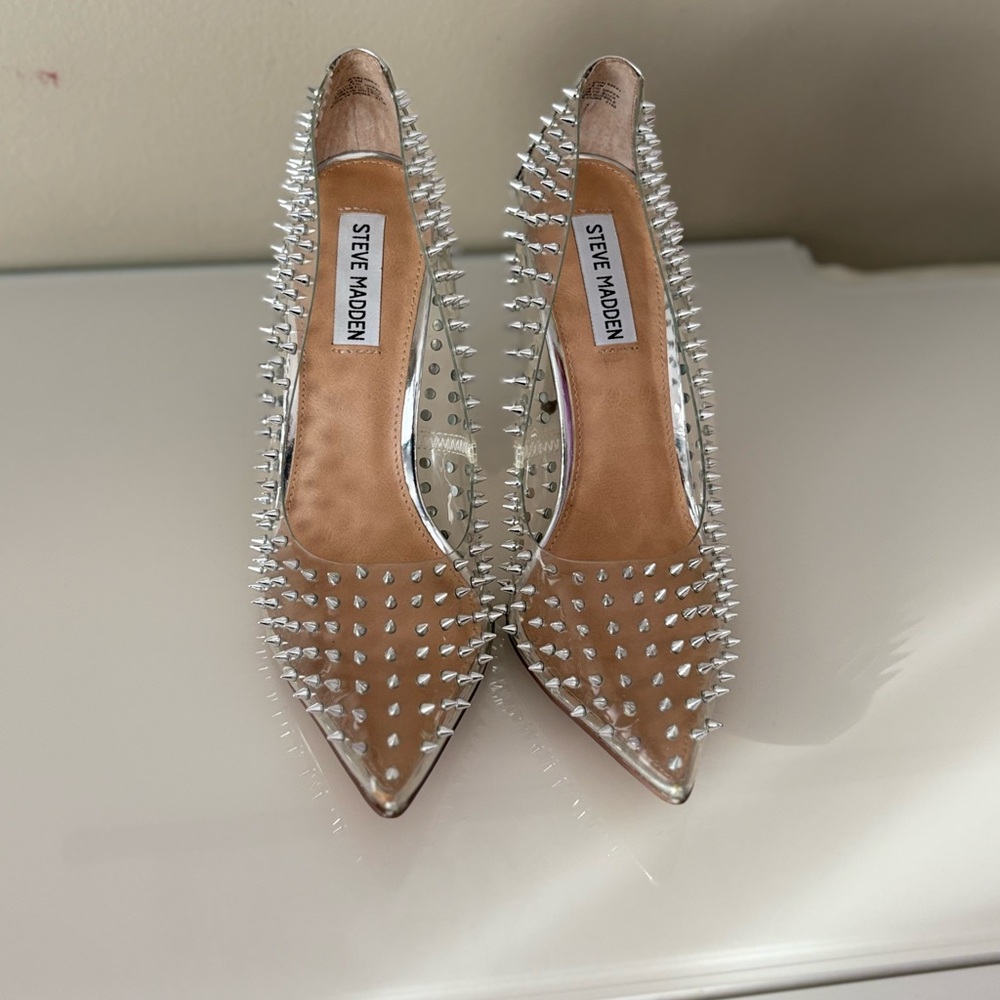 Steve Madden Silver Spiked Women's Shoes